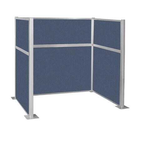 Versare Pre-Configured Hush Panel Cubicle (U Shape) 6' x 4' Ocean Fabric 1859015